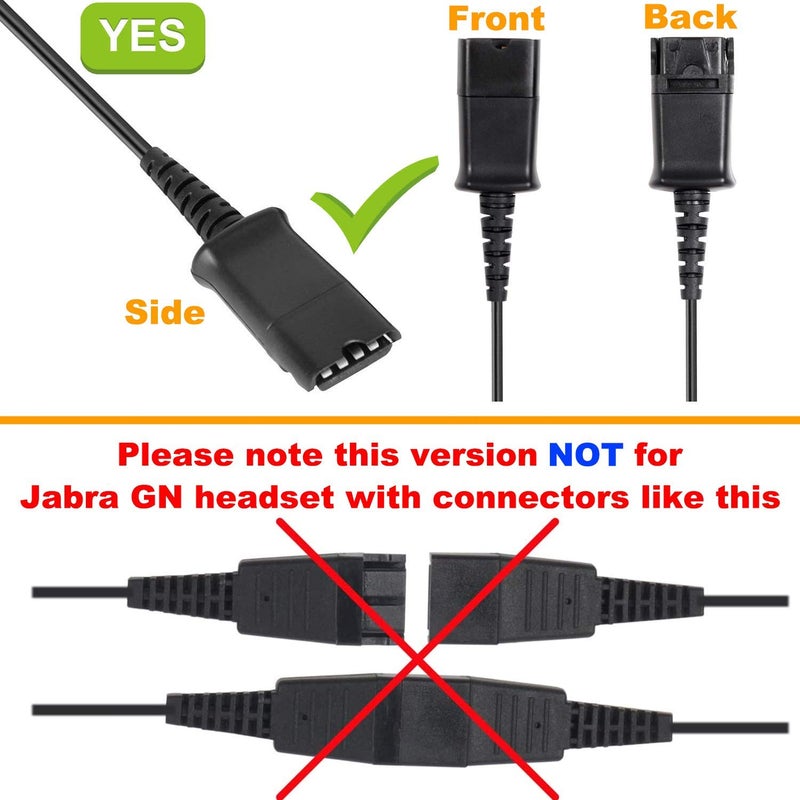 VoiceJoy Call Center Headset Quick Disconnect QD Cable to USB Plug Adapter for Plantronics QD Connector to Any Computer Laptop - Image 4